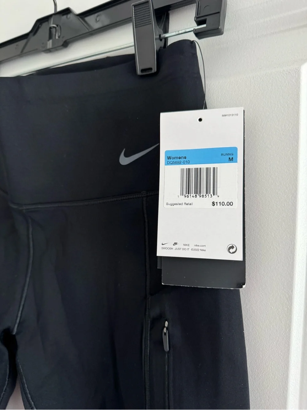Nike Black Pocket Running Tights with Reflective Swoosh